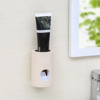 

Automatic Toothpaste Dispenser Dust-proof Toothbrush Holder Wall Mount Stand Bathroom Accessories Set Toothpaste Squeezers Tooth