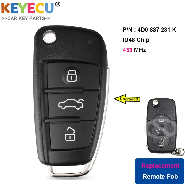 Fernbedienung Audi A8 Keyless 433MHZ  Motokey Online-Shop – Schlüssel,  Fernbedienungen, Zubehör, Schlösser