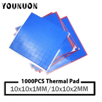 

1000PCS YOUNUON 10mm*10mm*1mm/2mm SMD DIP IC Chip Conductive Thermal Pad GPU CPU Heatsink Cooling Conductive Silicone Pad