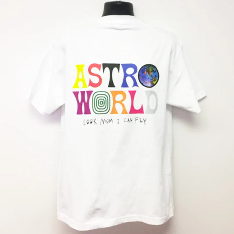 Camiseta de Cactus Jack ASTROWORLD para hombre y mujer, ropa de con estampado de letras "I Fly", estilo Hip Hop, 100% para verano| Camisetas| - AliExpress