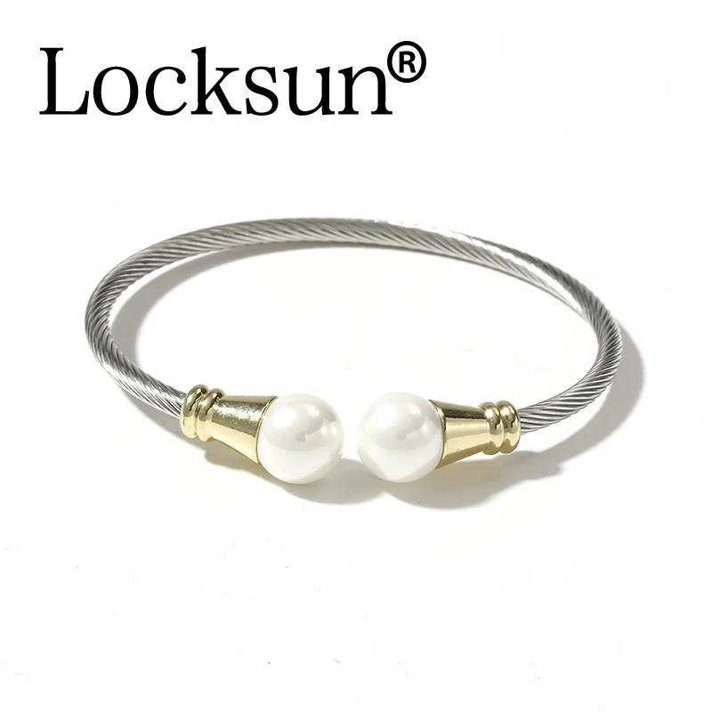 Locksun, дизайн, Индивидуальные женские браслеты, цепочка из нержавеющей стали, шарм, открытый, регулируемый, эластичный провод, аксессуары, браслеты