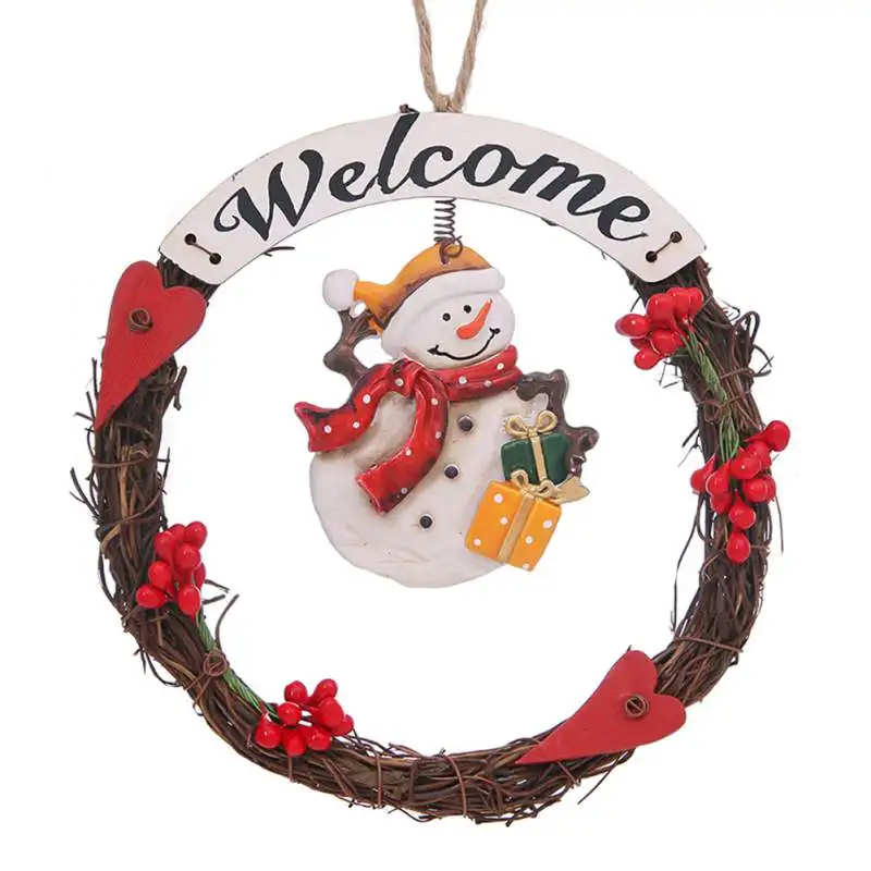 

Christmas Decoration Doll Wreath Wooden Christmas Tree Garland Pendant Christmas Hanging Decoration