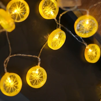 

5M 40LED Lemon Slice String Fairy Light Waterproof Fruit Battery Power Christmas Garland For Christmad Party Wedding Decoration
