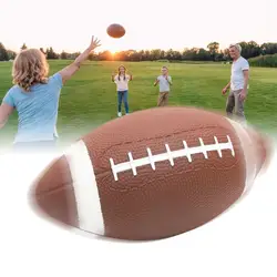 1pc Soft PU Rugby Ball Foam Brown Anti-stress Rugby Soccer Squeeze Ball Toy Outdoor Training American Football Stress Reliever