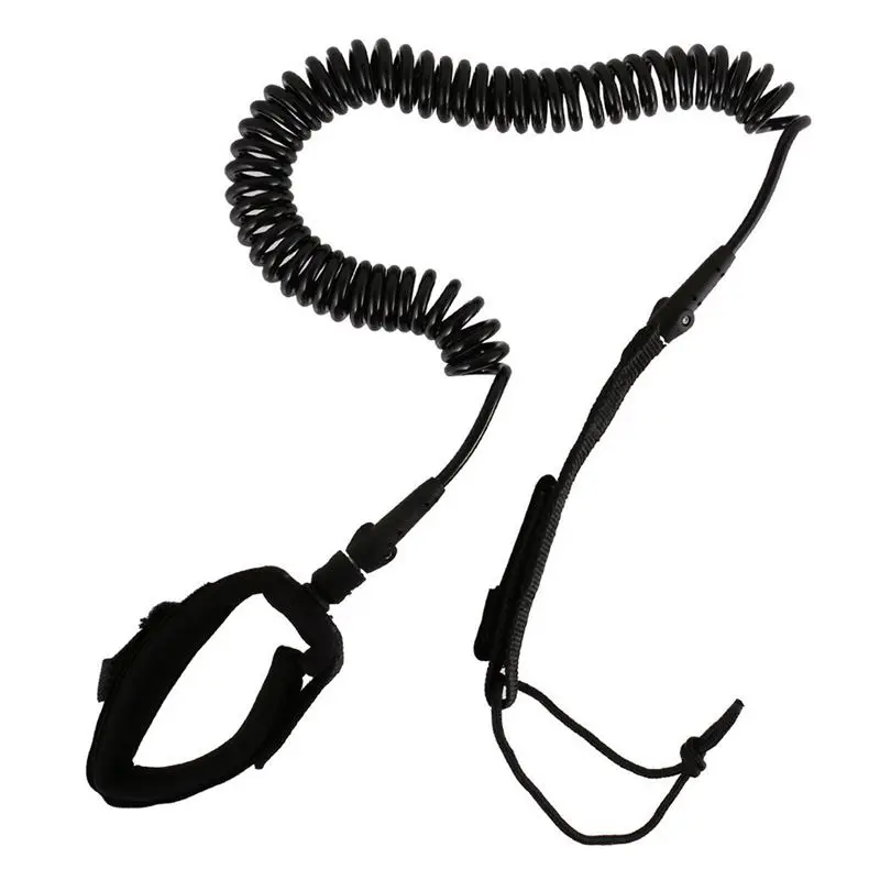 

Surfboard Leash Surfing Stand Up Paddle Board Leash Coiled Cord SUP for All Types of Surfboards - black, 4ft