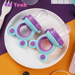 Baby Feeder Silicone Fresh Food Nibbler Kids Boy Girl Bear Ear Fruit Feeding Safe Infant Baby Supplies Nipple Soother Bottles