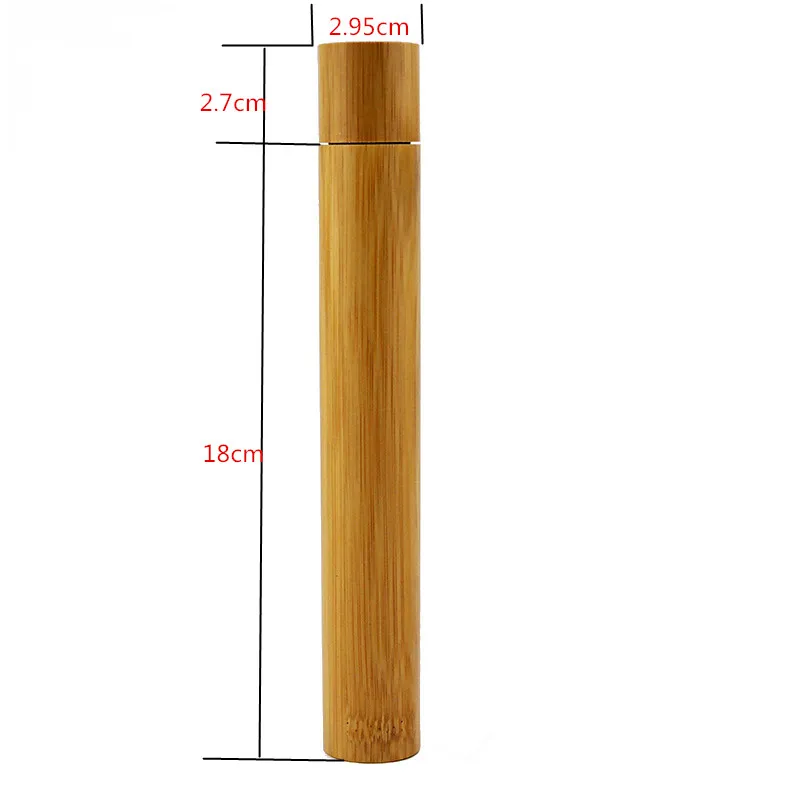 

1pc Natural Bamboo Toothbrush Eco Friendly Travel Case Handmade Bamboo Toothbrush Tube Portable Travel Packing