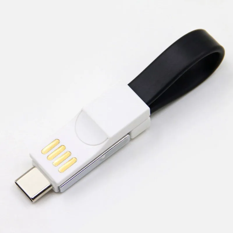 Брелок Micro USB TypeC кабель для быстрой зарядки для samsung S10 A50 A70 Note10 зарядное устройство Usbc Typec брелок шнур короткий кабель