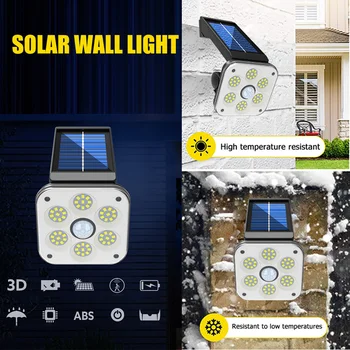 

Solar Wall Lamp Outdoor PIR Motion Sensor Street Light Household Outdoor Courtyard Ornament for Garden Decoration
