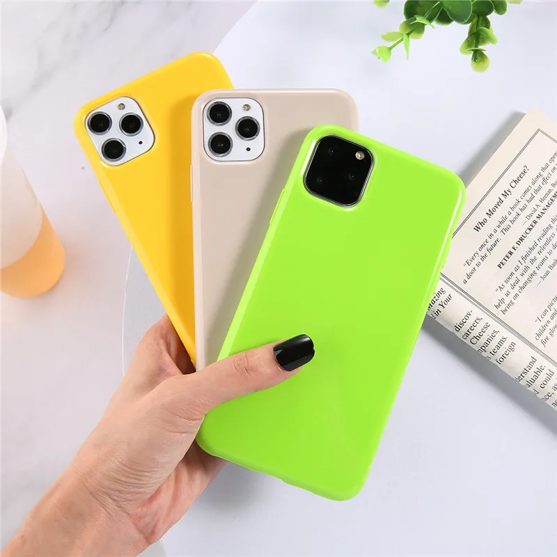 Однотонный однотонный чехол GTWIN карамельных цветов для iPhone 11 Pro X XS XR Max мягкий