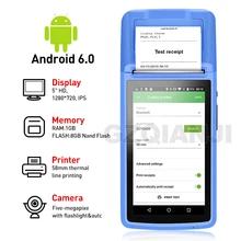 POS PDA Android беспроводной Bluetooth принтер 58 мм wifi считыватель штрих-кодов Ручной терминал Loyverse POS принтер PDA 3g OTG