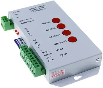 

T1000S WS2812B WS2811 WS2813 RGB LED Controller Configurable SPI SD Card WS2801 WS2803 LP6803 8806 1903 1809 1812 DC5V 12V-24V
