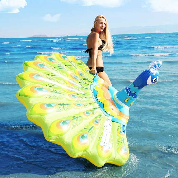 

Inflatable Floating Bed Water Bed Peacock Air Bed Couch For Home Pool Beach Garden Outdoor Inflatable Chair Air Couch