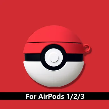 

Cute Soda Poke Ball Set Cover Silicone Pokemon Wireless Bluetooth Protective Soft Case Adapter For Airpods 1 2 3 Pro Earphone