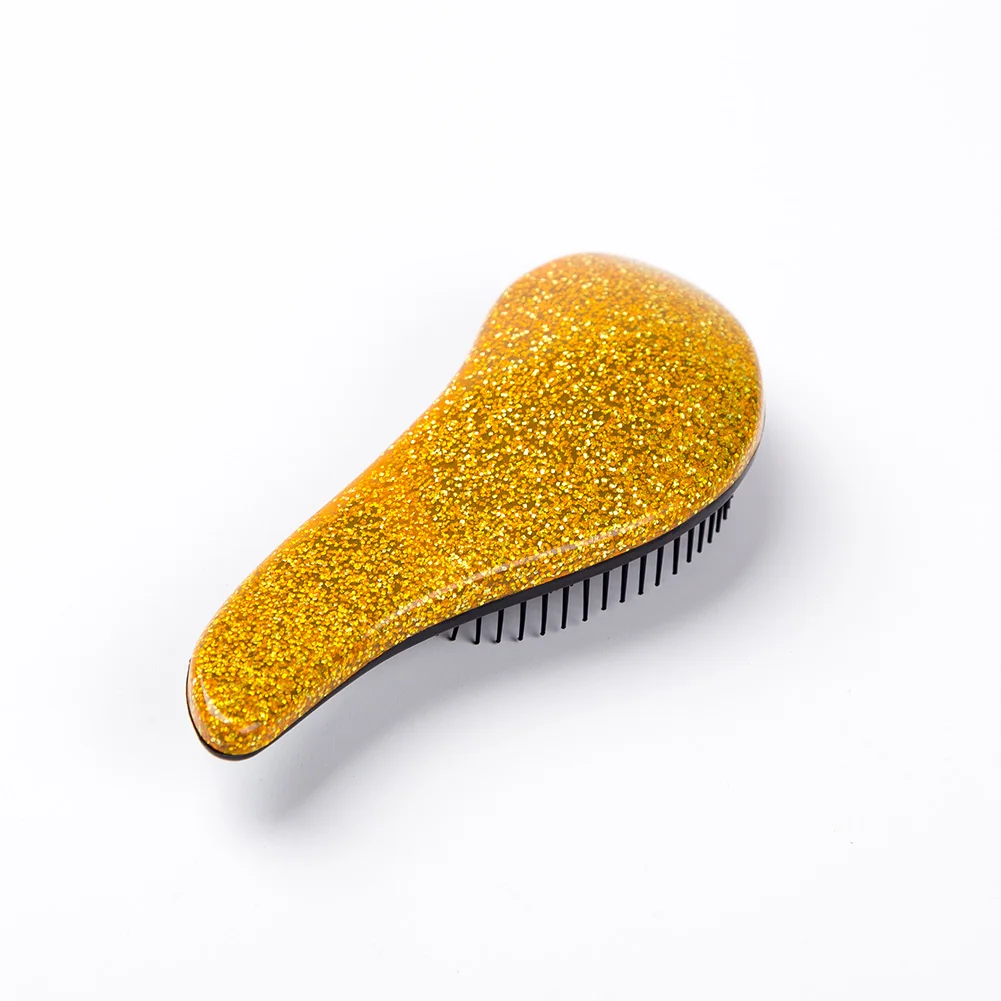 Новые дополнительные 5 цветов практичные щетки для волос с ручкой для распутывания Душ Расческа без запутывания салонный стиль новейшая утилита - Цвет: Цвет: желтый