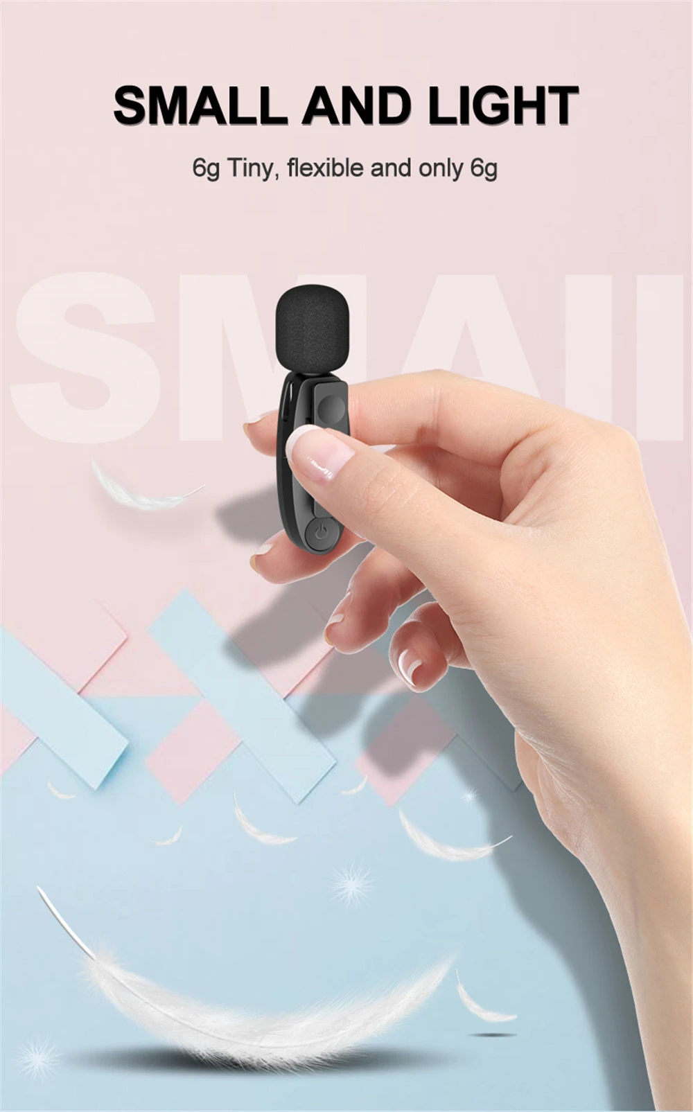 Microphone Lavalier sans fil pour Smartphones-5