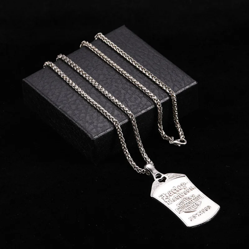 Титановая сталь панк хип хоп подвеска в виде звезды Мужская цепочка винтажное серебряное кубинское звено цепочка Ожерелье для женщин Название пользовательское ожерелье подарок - Окраска металла: sku 10