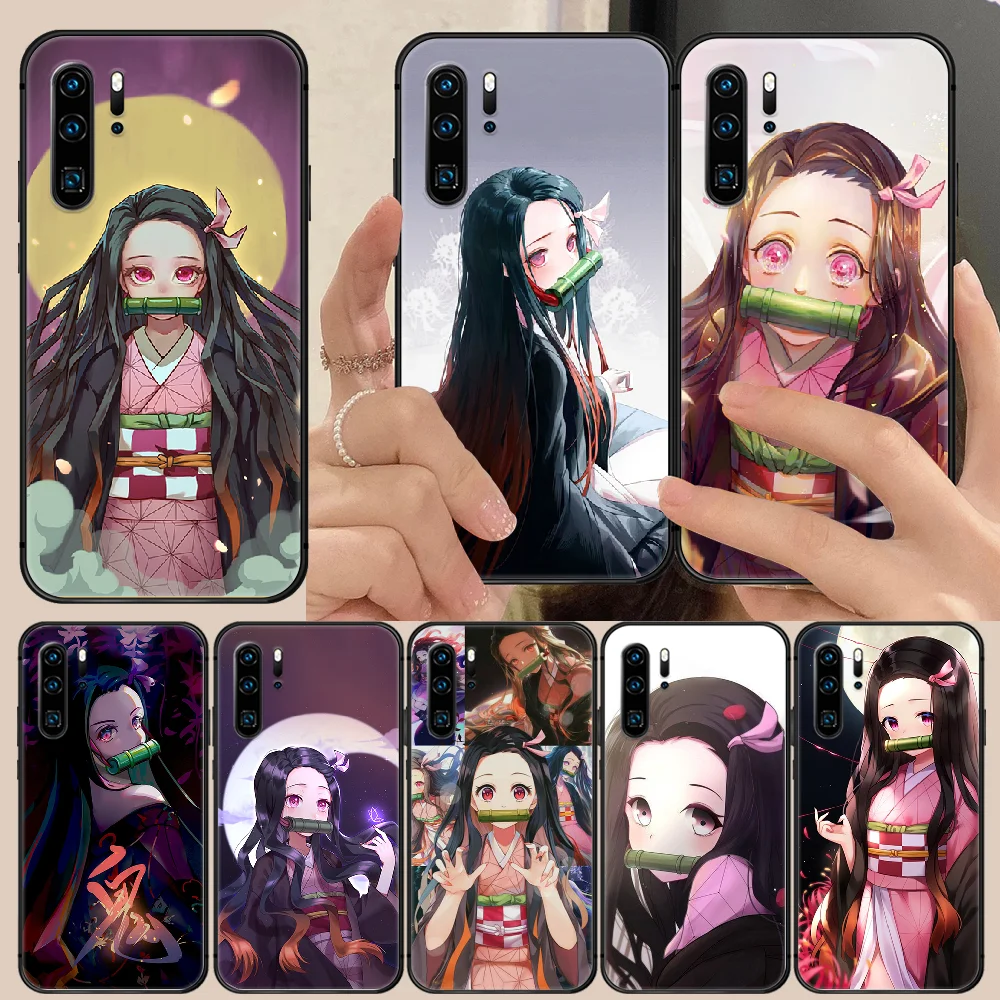 Чехол для телефона с изображением аниме рассекающего демонов Nezuko чехол Huawei P8 P9 P10