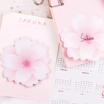 

Cute Kawaii Cherry Blossoms Memo Pad Sticky Notes Stationery Sticker Posted It Planner Stickers Notepads Office School Supplies