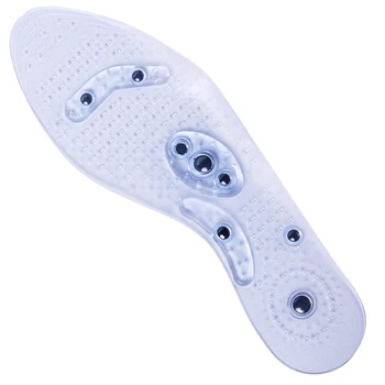 

1 Pair Health Care Comfort Massage Relaxation Magnet Therapy Transparent Foot Pad Silicone Effective Gel Insole Pain Relief