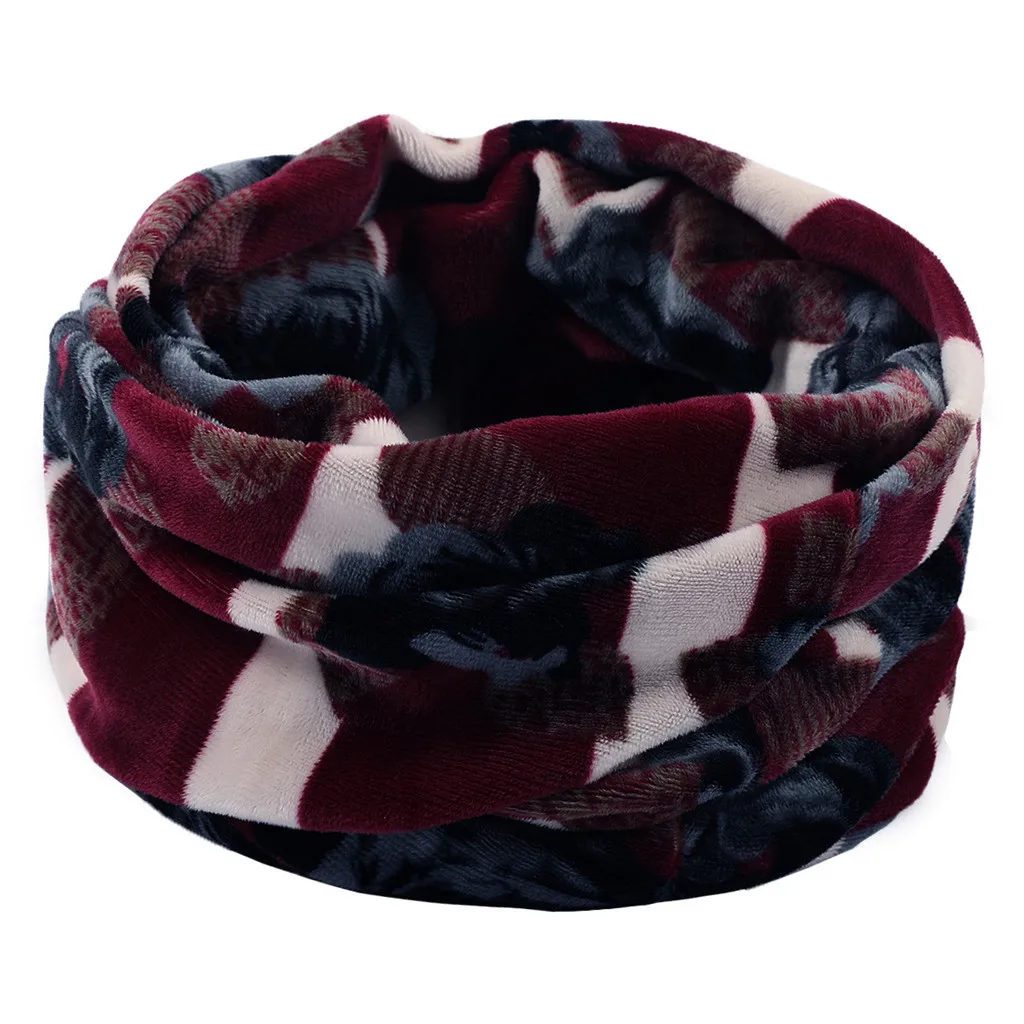 Зимний шарф-шаль в стиле ретро с головным горлом, элегантный качественный клетчатый шарф унисекс с двойным слоем, теплый флисовый вязаный шарф с шрамом, шаль, хомут#926 - Цвет: G
