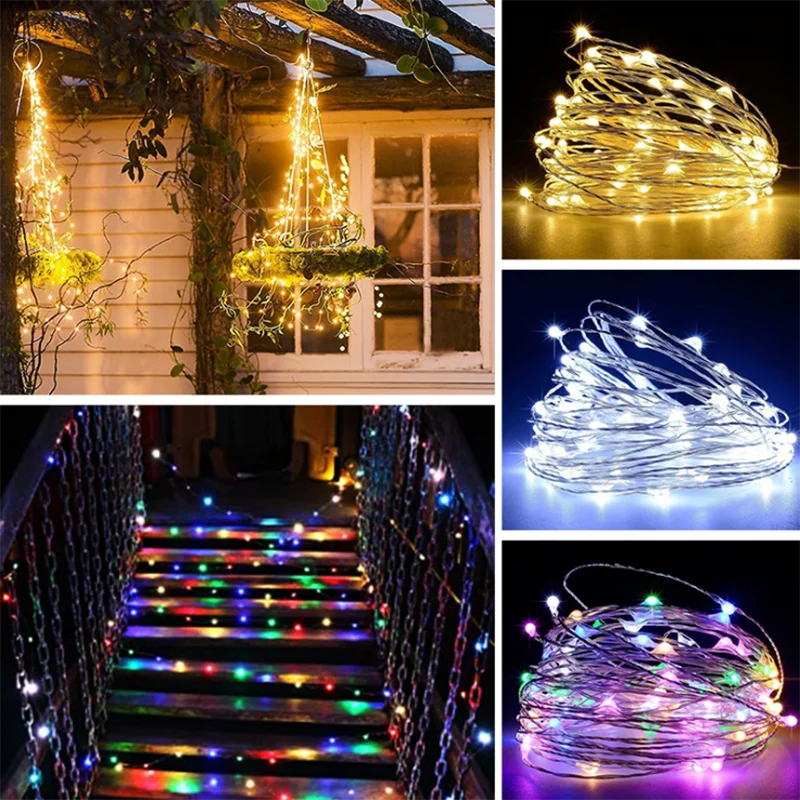 Светодиодный светильник, меняющий цвет, светильник, питание от батареи, 3 X AAA, светодиодный Рождественский светильник s, праздничный Сказочный светильник s Luces De Navidad