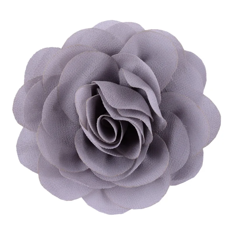 Nishine 10 шт./лот 3," шифоновая ткань цветок розы Flatback для девочек аксессуары для волос ручной работы DIY шифоновые цветы без зажимов