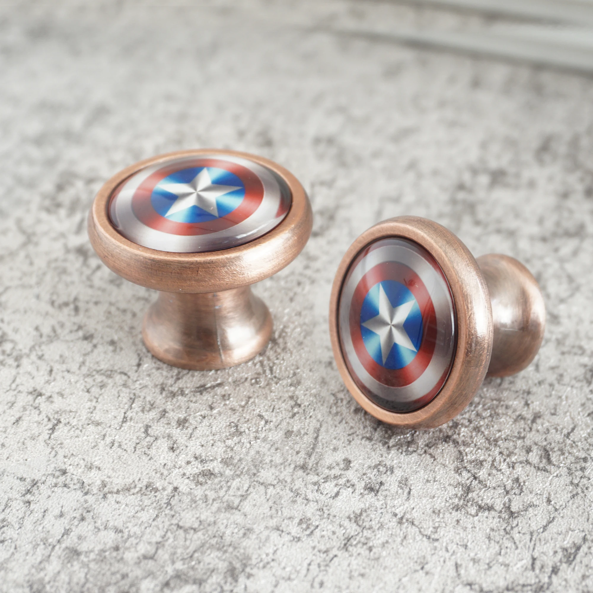 Captain America Drawer Knobs Vintage Style Diy Art Knobs Modern