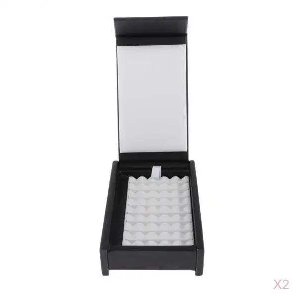 2x Diamond Display Box W/ Magnet Cover Gemstone Box Gem Storage Case Organizer