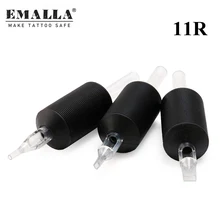 20 шт 25 мм стерилизованные одноразовые 11RT ручки для татуировки с четкими длинными наконечниками круглая трубка для тату иглы поставка машины