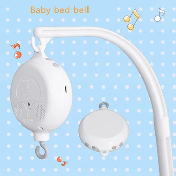 

Baby Boy Girl Novelty Rattles Toy Rotating Hanging Crib Bed Mobile Bell Toy Safe and Non-toxic Music Box Toy For Bluetooth c