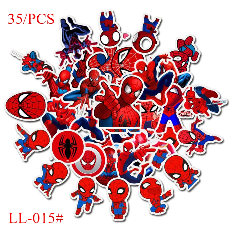LL-015 #35/шт. Герой Человек-паук ПВХ персональный мультфильм Граффити стикер