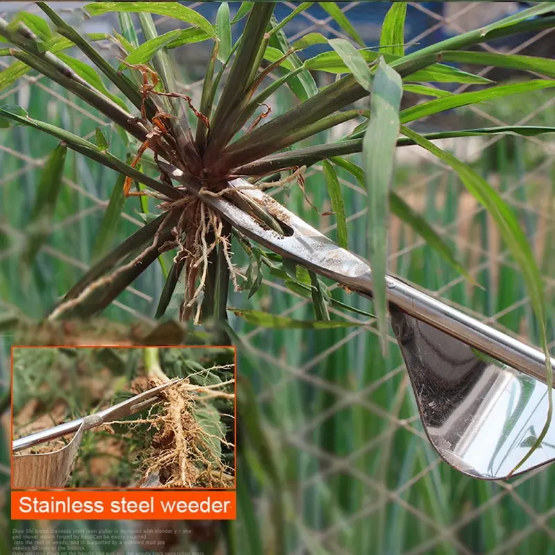 Reducido Herramienta de mano para jardín, extractor Manual de tierra agrícola, herramienta de deshierbe con mango de madera lbQKMDWo7r6