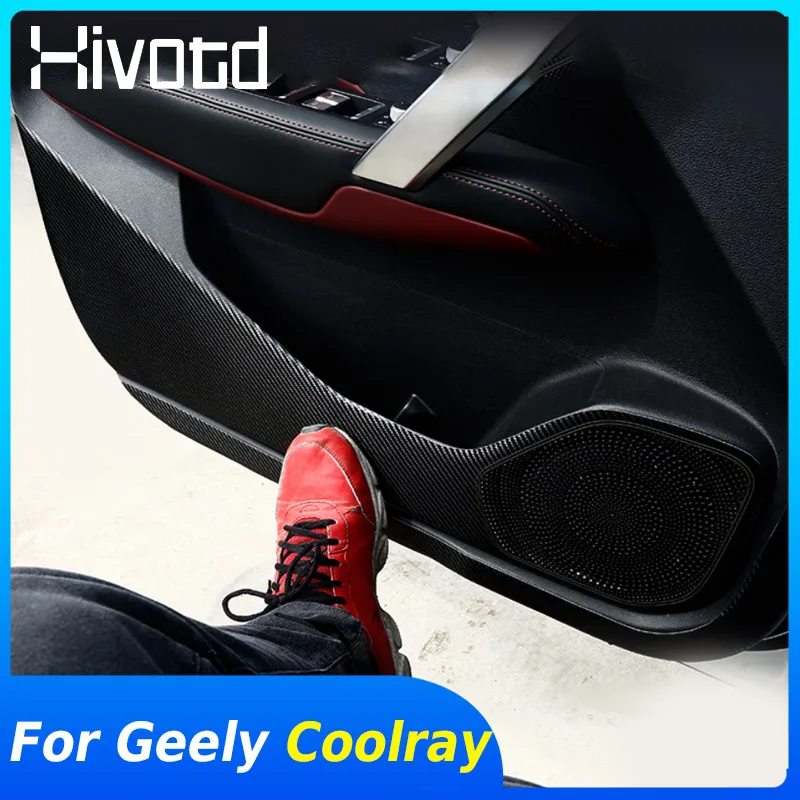

Для Geely New Coolray SX11 BelGee X50 2023 Противоударная накладка на дверь автомобиля углеродное волокно Защитный чехол пленка полоса против грязи наклейка