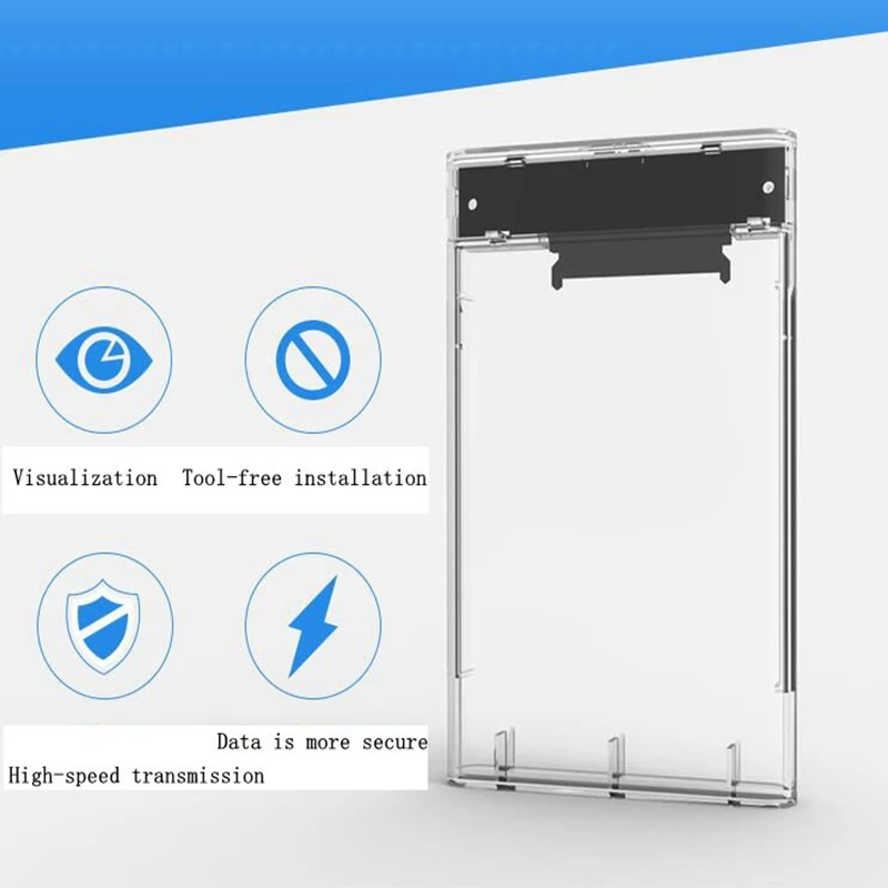 

USB3.0 transparent mobile hard disk box 2.5-inch laptop hard disk box 5Gbps high-speed transmission intelligent hibernation