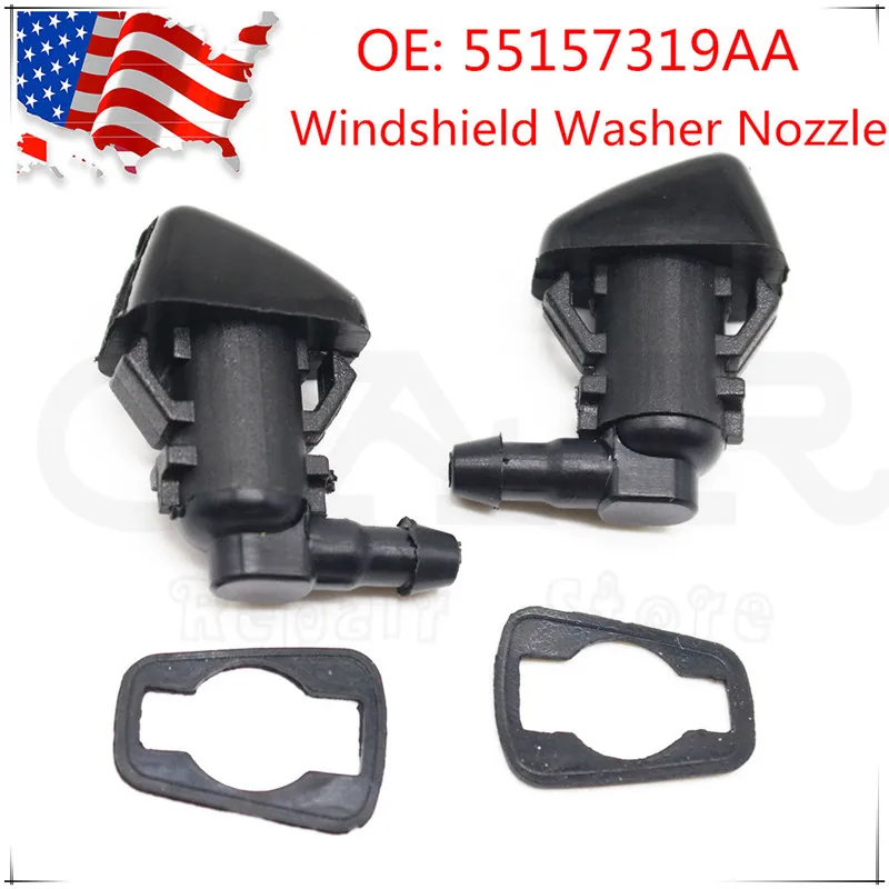 MIKKUPPA Front Windshield Washer Nozzle Pack of 2 for 2008-2012 Jeep Liberty 2007-2011 Dodge Nitro 2006-2010 Commander 