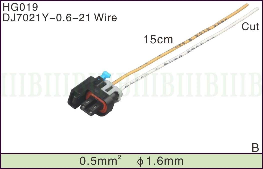 

Free shipping 50/100/500 pcs 2 pin Wire harness Mini Fuel Injector Connectors Plugs Clips 15326181 DJ7021Y-0.6-21 wire harness