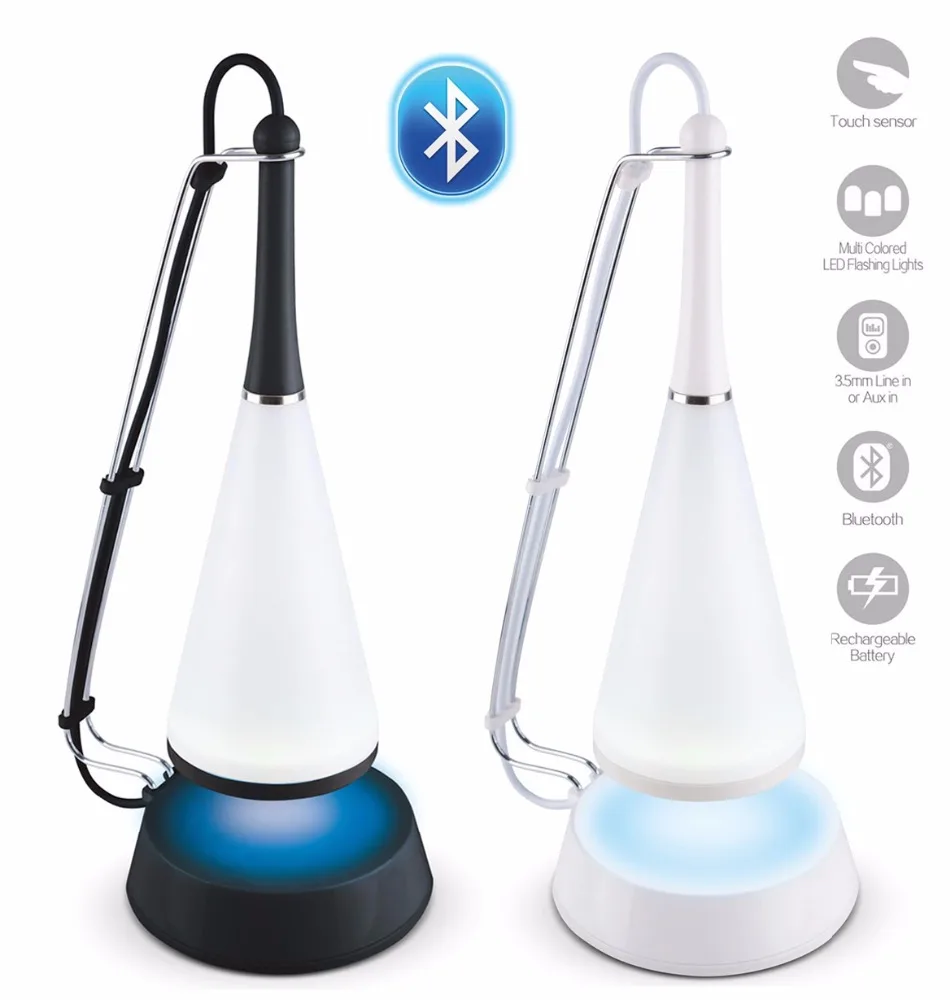 Светодиодная настольная лампа с Bluetooth динамиком сенсорный светильник для музыки