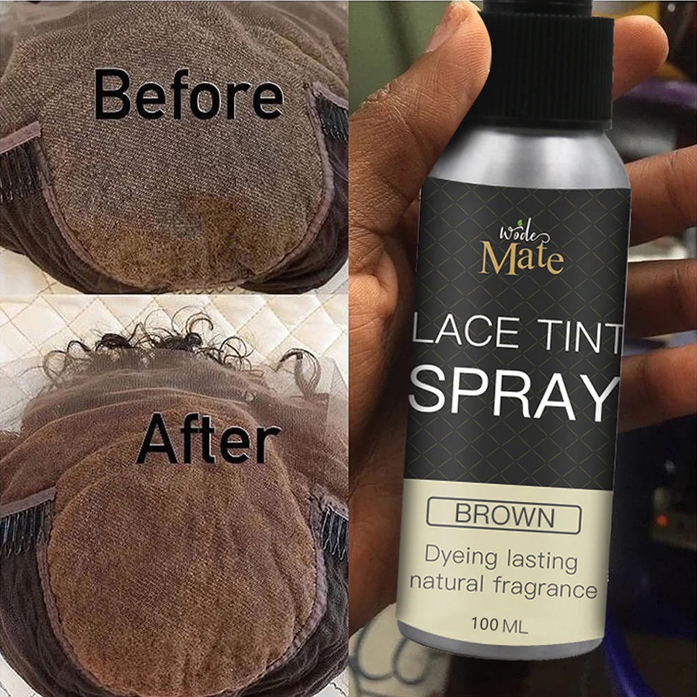 

Lace Tint Spray For Wigs Frontal Frontal Lace Tint Mousse Foam For Hairpiece Hair Color Lace Dyeing Spray Dark Brown Custom Logo
