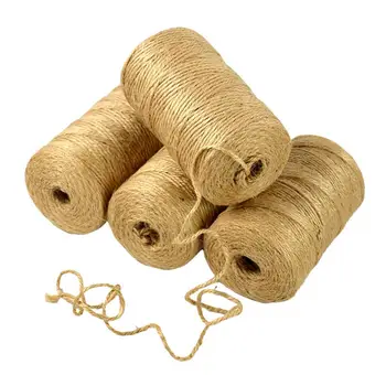 

2mm Arts Crafts Jute Rope Roll Heavy Duty Packing String for DIY Crafts Party Decor Bundling Gardening 100M