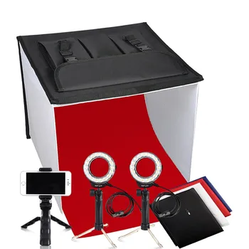 

Spash K40 16 inch Table Top Photo Studio Continous Lighting LED Light Shooting Tent Box Kit with Camera Tripod Cell Phone Holder