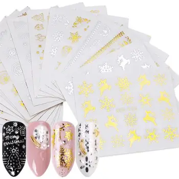 

32Pcs Nail Sticker Snowflake Christmas Lightweight Nail Accessories Manicure Decors Nail Decals for Costume Party Home