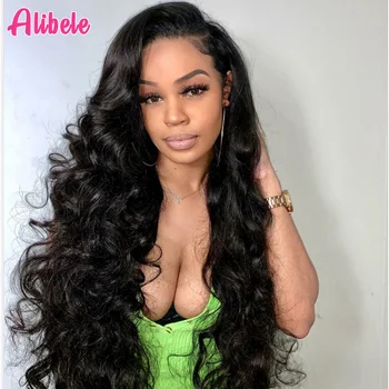 

Alibele body wave Lace Front Human Hair Wigs 180% Density Peruvian Remy Hair Wig for Black Women 10-24 inch 13x4 Lace front