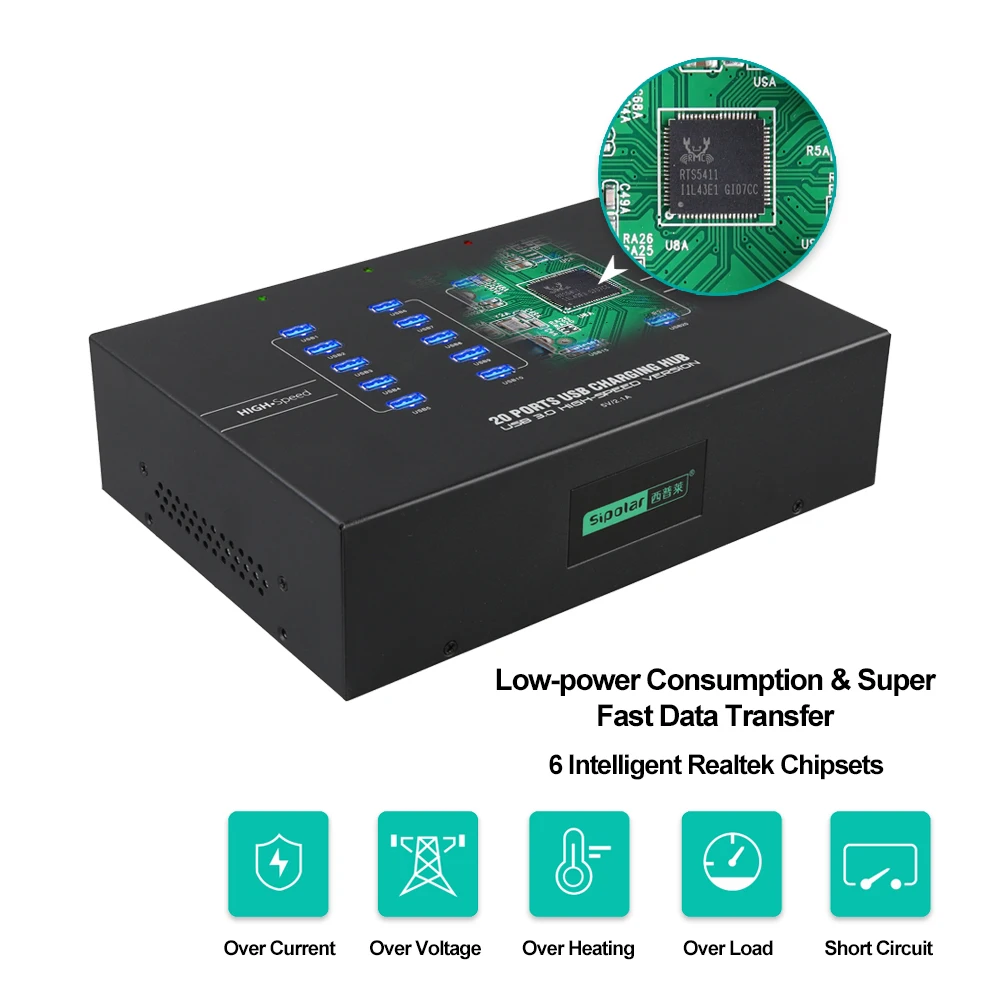 Sipolar новый модернизированный A 213P 20 промышленный порт USB 3 0 для зарядки и передачи