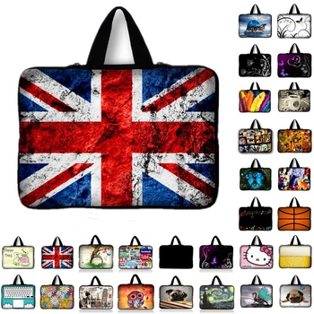 

UK Flag Laptop Sleeve Cover Case For Macbook Pro Air Retina 11.6 13.3 15.4 Ultrabook Notebook Sleeve bag 7 10 12 13 14 15 17