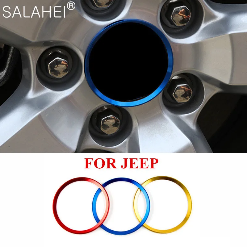 

4 PCs/set Car Styling Ring Wheel Hub Decoration Circle For New Jeep Guide Modification Domestic Jeep Car Wheel Cover Accessories