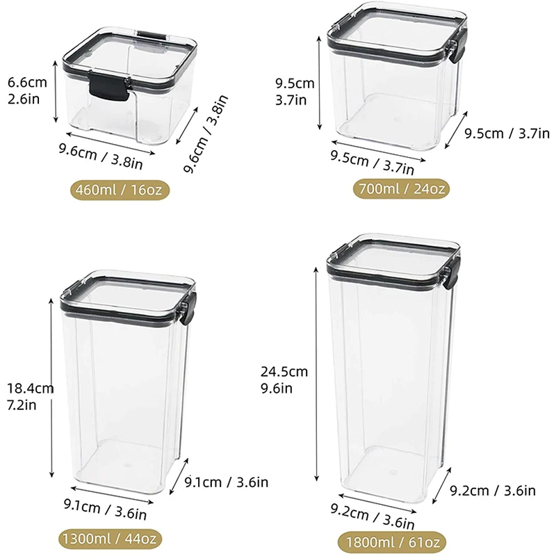 Whole Grains Storage Tank Large Plastic Kitchen Food Storage Containers