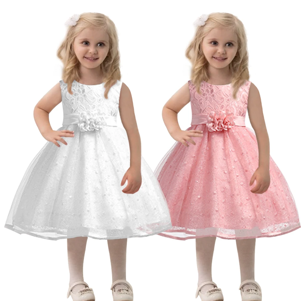 Free Shipping 3-12 Years Formal Princess Dresses 2021 New Arrival Knee Length Peach Kids dress For Children Lace Girl Party Gown |