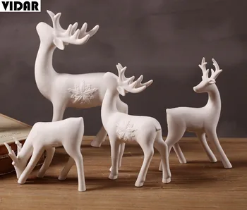

VIDAR Nordic Simple Ceramic Crafts Creative Home Decoration Porch Wine Cabinet Lovers Deer Gift Ornaments