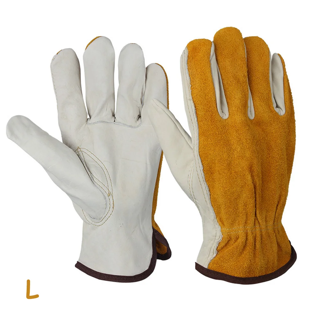 Guantes de trabajo de soldadura, protección de manos, antiperforación, resistentes al desgaste, para jardinería, 1 par